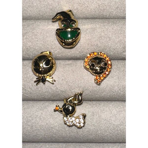 Nightmare Before Christmas Gold Stud Earrings